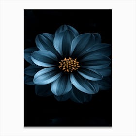 Dark Blue Flower 2 Canvas Print