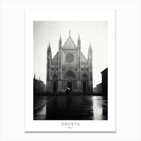 Poster Of Orvieto, Italy, Black And White Analogue Photography 4 Canvas Print