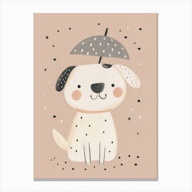 Rainy Day Dog, Nursery Wall Art for Kids Canvas Print