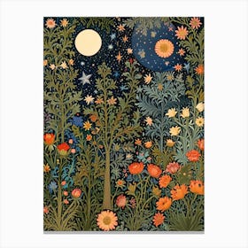 William Morris Night Garden Canvas Print