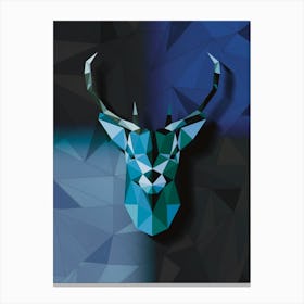 Polygonal Deer Head,geometrical animal art Canvas Print