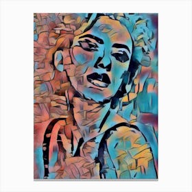 Abstract Portrait of Marilyn Monroe 2 Canvas Print