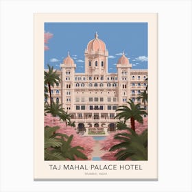 The Taj Mahal Palace Hotel Mumbai India Travel Poster Canvas Print