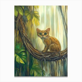 Cat In The Jungle Canvas Print