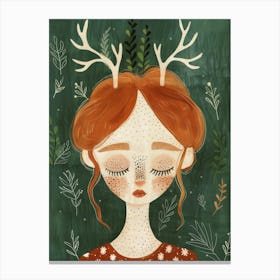 Christmas Girl Canvas Print