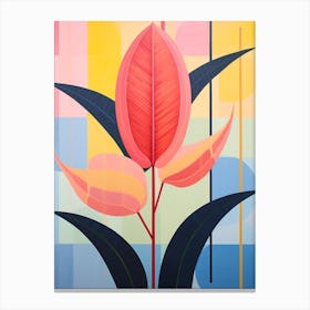 Heliconia 2 Hilma Af Klint Inspired Pastel Flower Painting Canvas Print