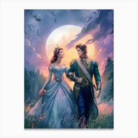 Cinderella And The Prince Canvas Print