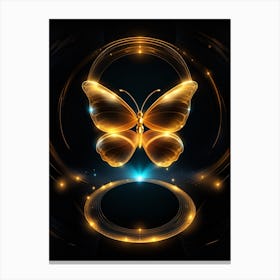 Golden Butterfly 36 Canvas Print
