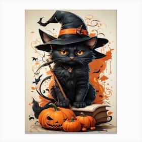 Black cat Canvas Print