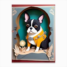 Boston Terrier-Reimagined 91 Canvas Print