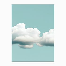 Cloud Wall Art Painting Blue Sky Print Detail B Canvas Print