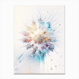 Bullet, Snowflakes, Storybook Watercolours 3 Canvas Print