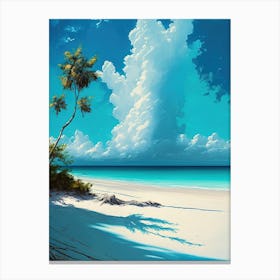Sandy Beach and Blue Sky Canvas Print