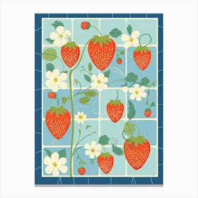 Strawberries Illustration 8 Canvas Print