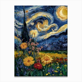 Starry Night, inspired by van Gogh 1 Canvas Print