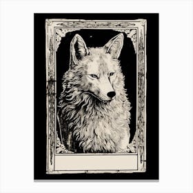 Italian Wolf Tarot Card 4 Canvas Print