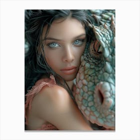 Lizard Girl Canvas Print