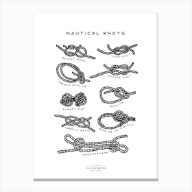 Nautical Knots Fineline Illustration Canvas Print