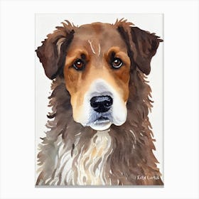 Curly Coated Retriever Watercolour dog Canvas Print