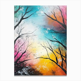 Abstract Tree Painting Canvas Print