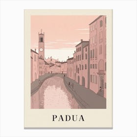 Padua Vintage Pink Italy Poster Canvas Print