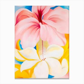 Georgia OKeeffe - Hibiscus with Plumeria Canvas Print