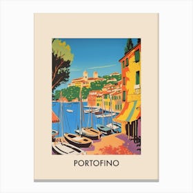 Portofino Italy 9 Vintage Travel Poster Canvas Print