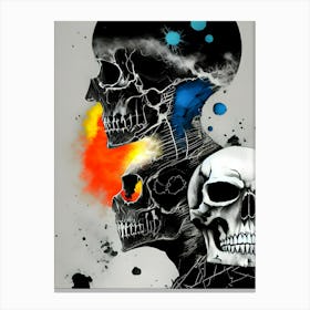 Skulls Of The World Canvas Print