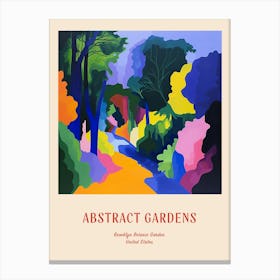 Colourful Gardens Brooklyn Botanic Garden Usa 1 Red Poster Canvas Print