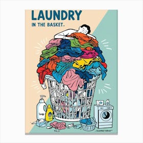 Laundry In The Basket Canvas Print