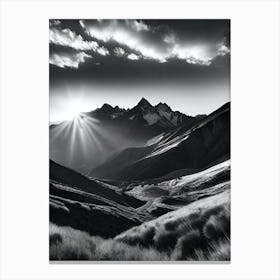 Black And White Landscape 7 Canvas Print