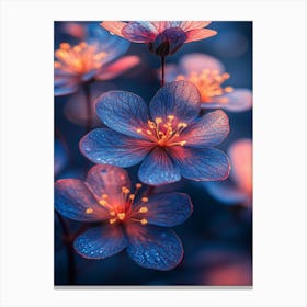 Flowers At Dusk Canvas Print