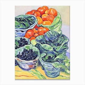 Collard Greens 3 Fauvist vegetable Canvas Print