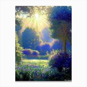 Villa Cimbrone Gardens, Italy Classic Monet Style Painting Canvas Print