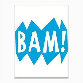 BAM Superhero Blue Canvas Print