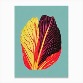 Swiss Chard Bold Graphic vegetable Canvas Print