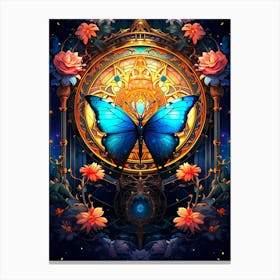 Butterfly In The Night Canvas Print