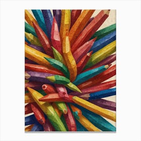 Colorful Pencils Canvas Print