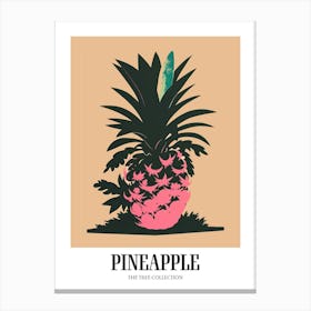 Pineapple Tree Colourful Illustration 4 Poster Canvas Print