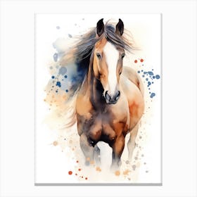 Watercolor Wild Horse Canvas Print