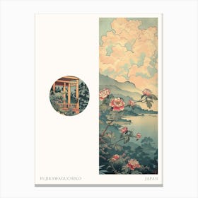 Fujikawaguchiko Japan 1 Cut Out Travel Poster Canvas Print
