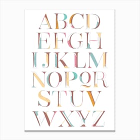 Abstract Alphabet Kids and Nursery Canvas Print