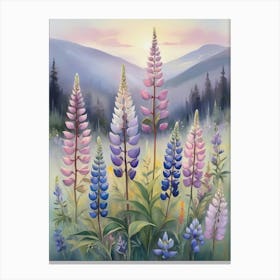 Finlands National Flower Lupine Canvas Print