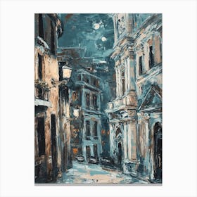 Rome Kitsch Brushstroke Cityscape 4 Canvas Print