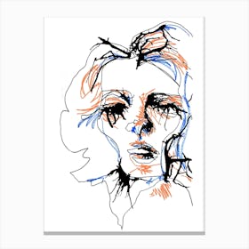 Ink Face 2 Canvas Print
