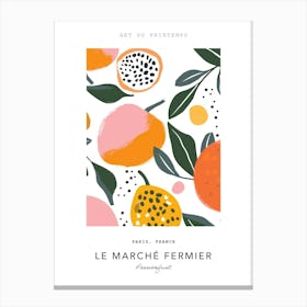 Passionfruit Le Marche Fermier Poster 2 Canvas Print