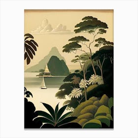Nusa Penida Indonesia Rousseau Inspired Tropical Destination Canvas Print