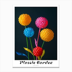 Bright Inflatable Flowers Poster Globe Amaranth 2 Canvas Print