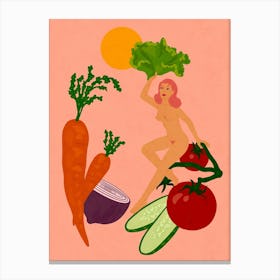 Salad Pinup Canvas Print