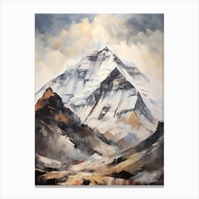 Mount Everest Nepal Tibet 2 Mountain Painting Canvas Print